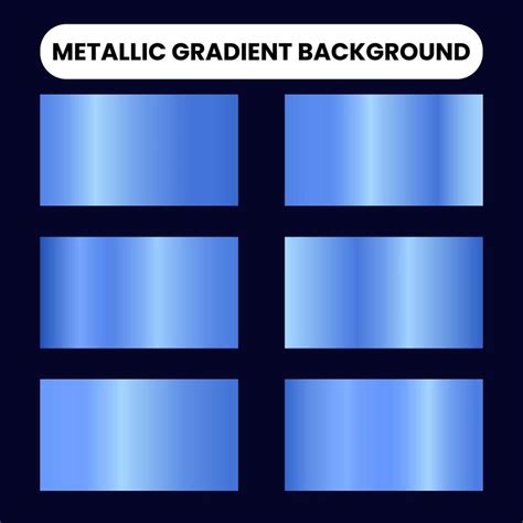 Collection of blue metallic gradient background 12473751 Vector Art at ...