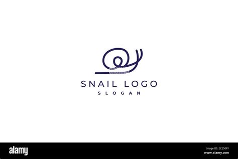 Snail Single Line Logo Design Abstract Snail Logo Design Vector