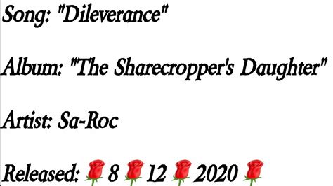 Sa Roc Dileverance Lyrics EXPLICIT YouTube