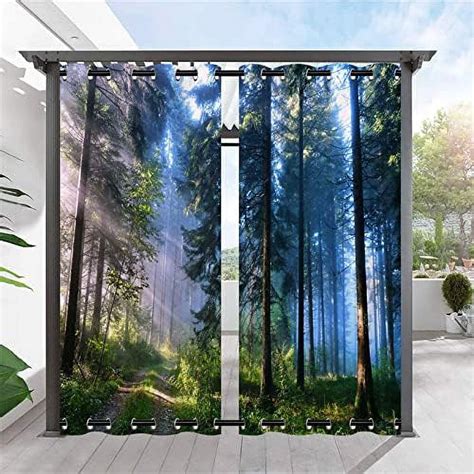 Waterproof Indoor/Outdoor Curtains for Patio/Bedroom/Pergola/Deck/Gazebo/Porch/Cabana Grommet ...