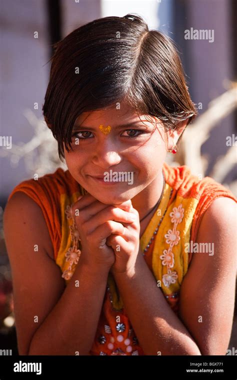 Young Hindu Girl In Pushkar India Stock Photo Alamy