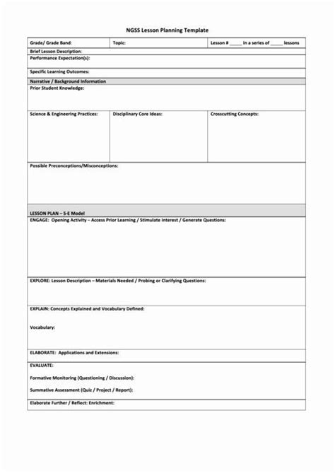 20 Band Lesson Plan Template Simple Template Design