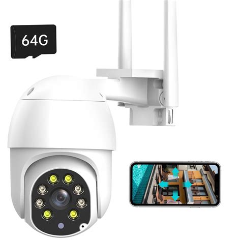 JOOAN 5MP Security Camera WiFi PTZ Camera Outdoor With 64G SD Card 5G