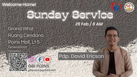 Ibadah Umum Minggu Februari Pdp David Ericson Youtube