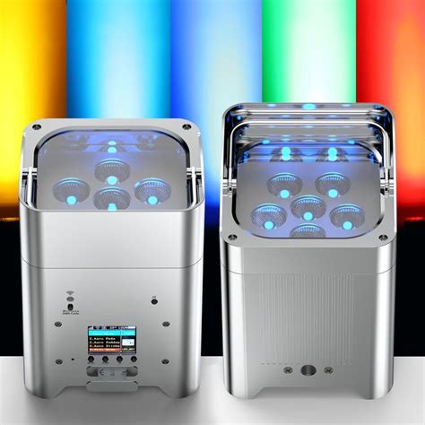 6x18W RGBWA UV LED PAR Stage Light Rechargeable Battery DJ Light