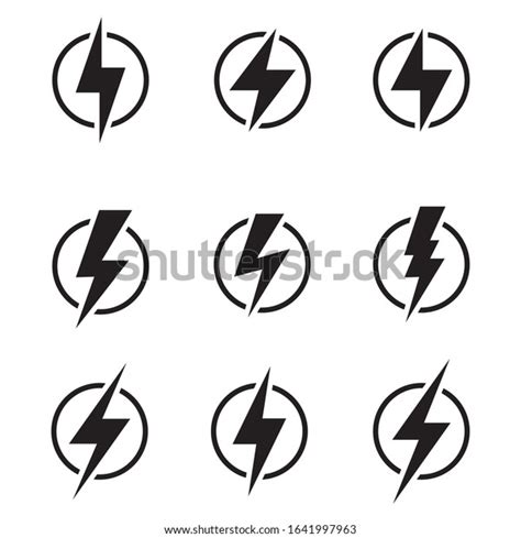 Lightning Electric Power Icon Vector Logo Stock Vector Royalty Free