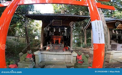 Tokyo, Japan. a Small Shrine in the Fresh Green Stock Photo - Image of ...