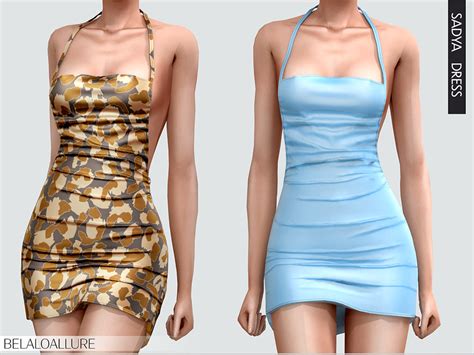 The Sims Resource Belaloallure Sadya Satin Dress Patreon