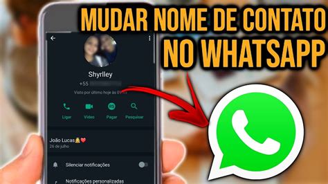 Como Mudar O Nome No Whatsapp - Como mudar nome de um contato do Whatsapp - YouTube