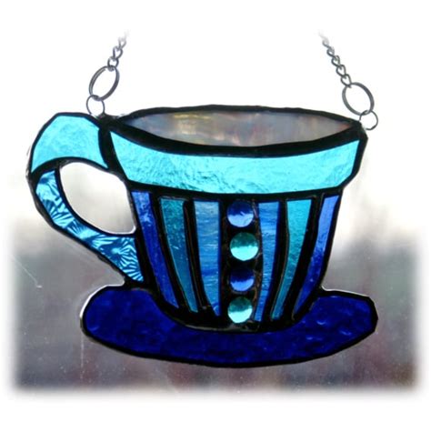 Teacup Stained Glass Suncatcher Folksy