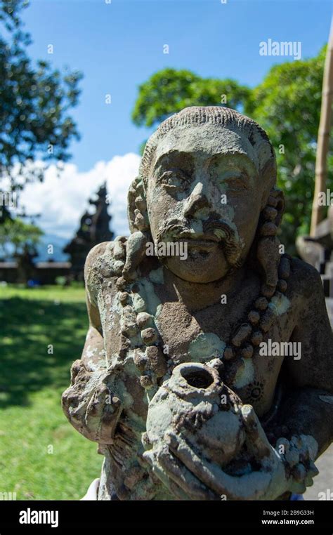 Statue In Front Of The Entrance Of The Pura Penataran Agung Lempuyang