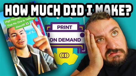 Testing Tiktok Side Hustles Print On Demand I Made How Much Youtube