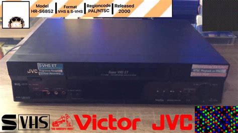 Jvc Victor S Vhs Et Player Hr S Pal Ntsc Test Youtube