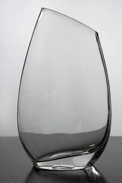 Slanted Rim Glass Vase 10 In Save On Crafts