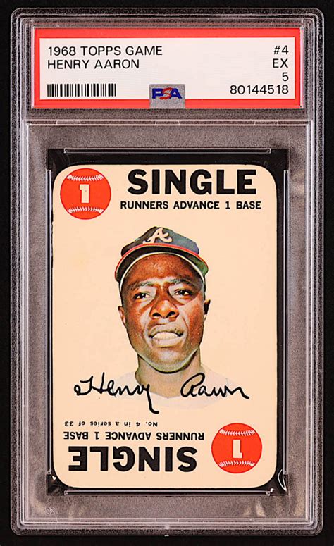 Hank Aaron Topps Game Psa Pristine Auction