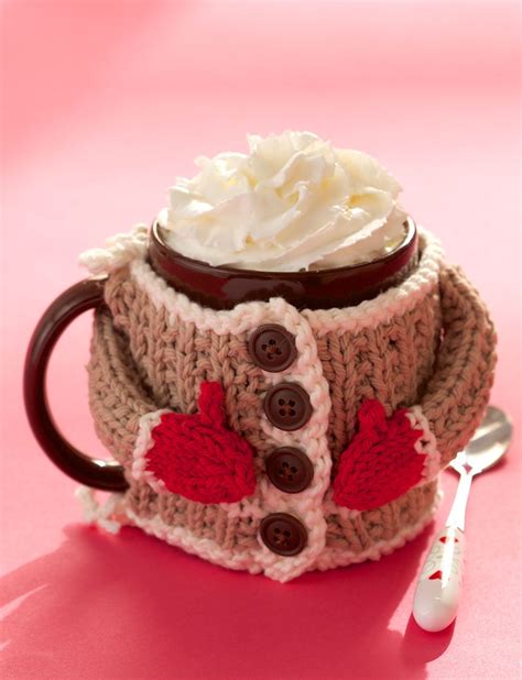 Christmas Cup Cozy Free Knitting Pattern Mug Cozy Pattern