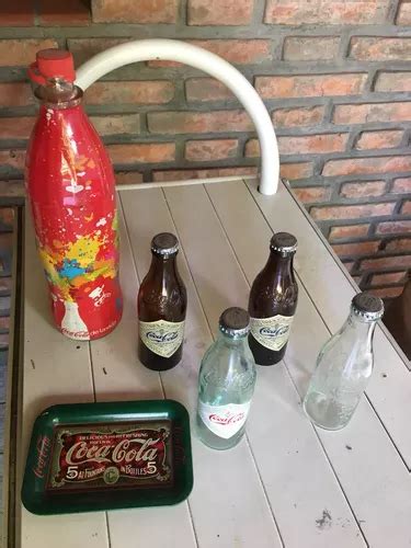 Colección Coca Cola Botella Grande Y 4 Chicas Plato En Venta En Buenos