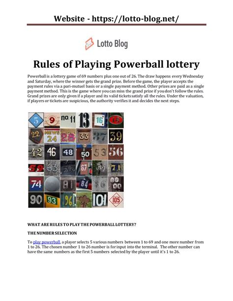 Rules of playing powerball lottery | PDF