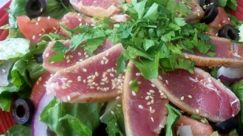 Fresh Seared Tuna Steak Salad Recipe - Food.com