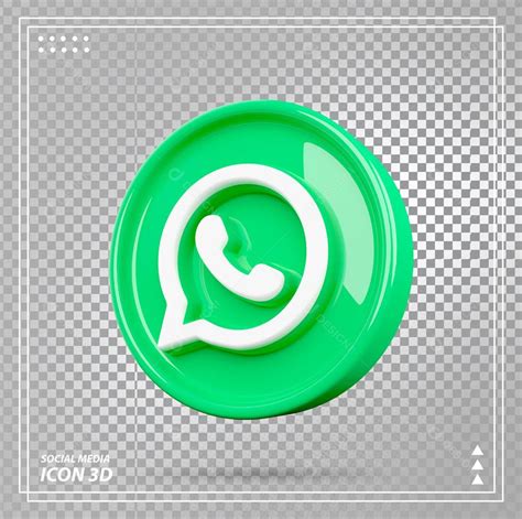 Ícone WhatsApp 3D Para Composição PSD zip Icone whatsapp Ícone