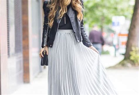 Pleated Maxi Skirt Outfit Ideas Kadininmodasi Org