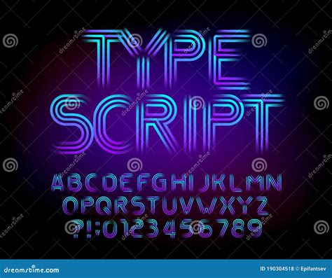 Abstract Alphabet Typescript Brushed Letters And Numbers Easy Color