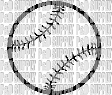 Softball Or Baseball Svg Dxf Digital Cut File For Cricut Or