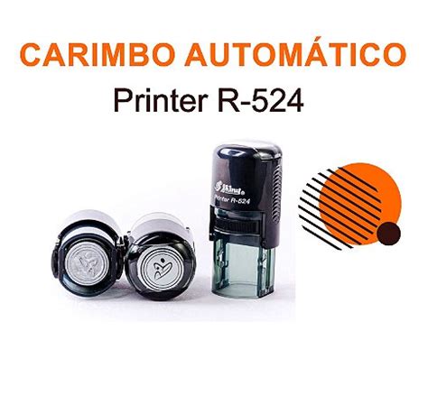 Carimbo Automático Shiny Printer R 524 Ø24mm JRM Carimbos