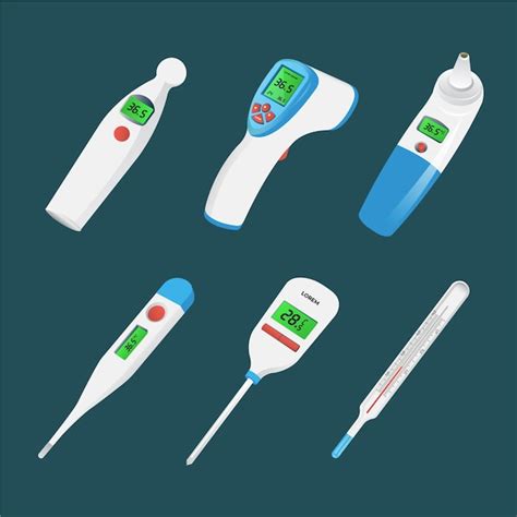 Free Vector Thermometer Types Illustration