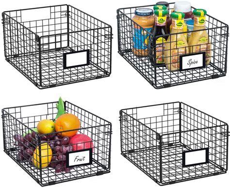 X Cosrack Foldable Cabinet Wall Mount Metal Wire Basket Organizer