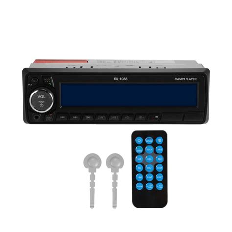 วทยตดรถยนต FM Receiver USB TF MP3 WMA WAV สำหรบรถยนต 12V