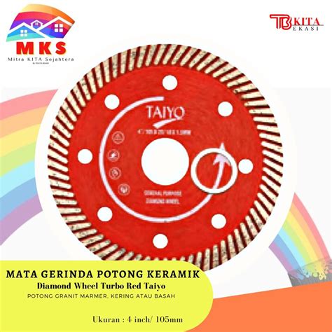 Jual Taiyo Diamond Cutting Wheel Turbo 4 Inch Mata Gerinda Potong