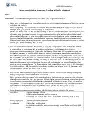 Musculoskeletal Assessment Worksheet Docx Nurs Foundations I