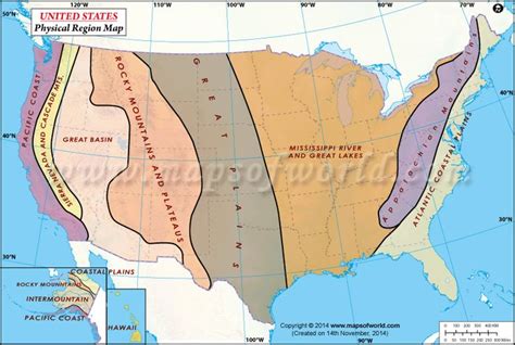 Coastal Plains Physical Map