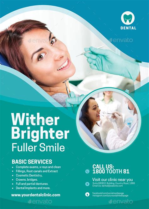 Dental Clinic Promotional Flyer Preview GraphicRiver Dental Wallpaper