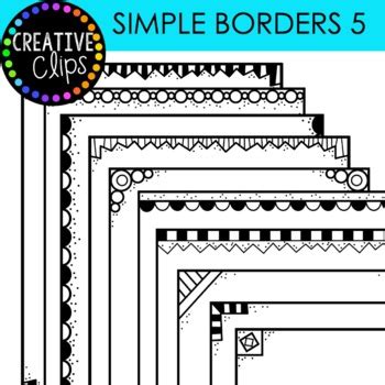 FREE!!! Simple Border Clipart 5 {Doodle Borders} | TPT