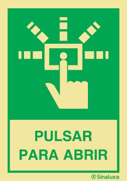 Se Al De Evacuaci N Para Apertura De Puertas Con El Pictograma De