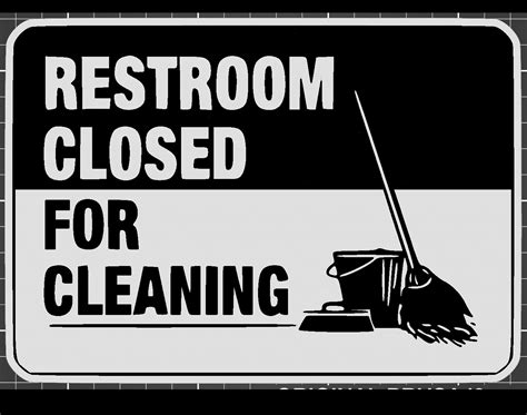 Restroom Closed for Cleaning 2 Color by Triple G Workshop | Download ...