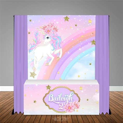 Unicorn 6x6 Table Banner Backdrop With 6ft Table Wrap Step And Repeat