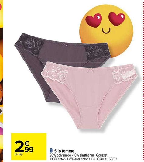 Promo Slip Femme Chez Carrefour ICatalogue Fr