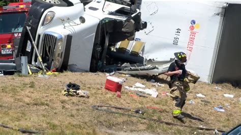 Tractor Trailer Driver In Warwick Rollover Crash Suffers Minor