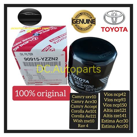 Original Toyota Oil Filter Vios Altis Camry Estima Acr Wish