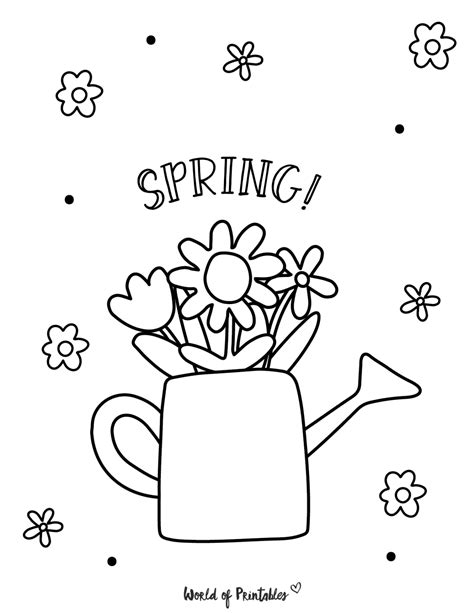 Spring Coloring Pages World Of Printables