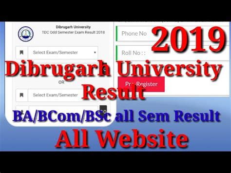 Ba Bsc Bcom Nd Th Semester Result Dibrugarh University Youtube