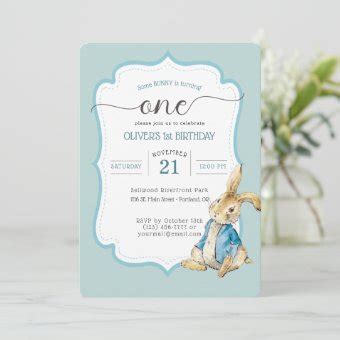 Peter Rabbit Baby S First Birthday Invitation Zazzle