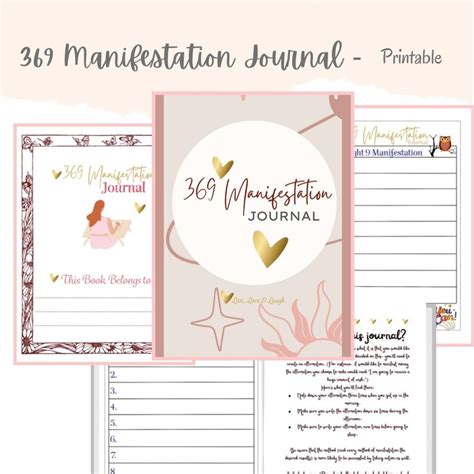 369 Manifestation Journal Law Of Attraction Planner Journal Etsy