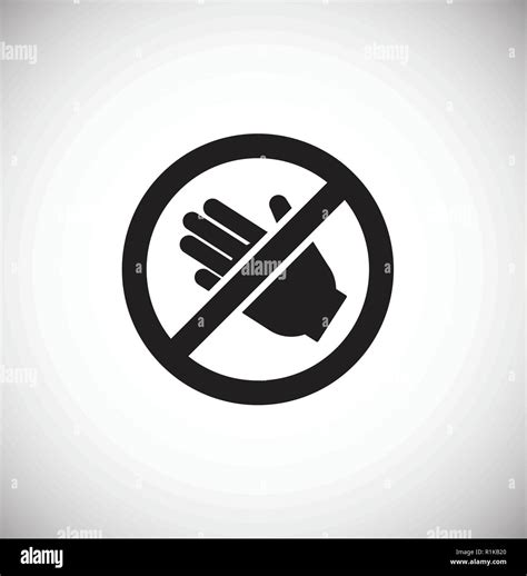 Do Not Touch Prohibition Sign On White Background Icon Stock Vector