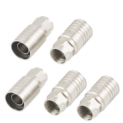 Aexit 5 Pcs Audio Video Accessories 27 X 13mm Silver Tone Crimp Type