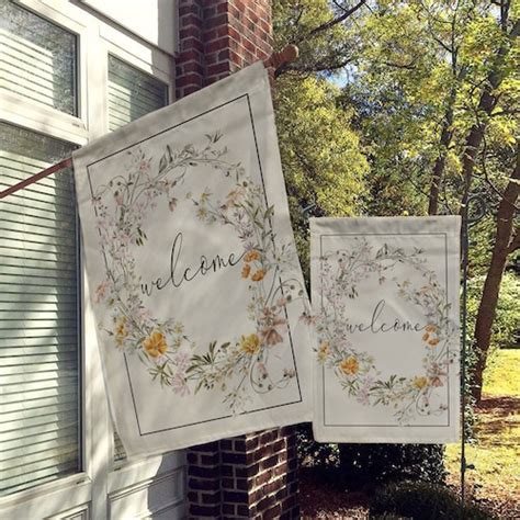 Welcome Flags House Flags Garden Flags Porch Flags Yard Etsy