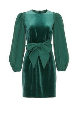 Velvet Tie Front Dress By LDT For 30 Rent The Runway Green Velvet